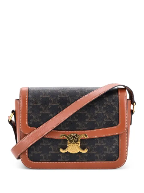 Celine Pre-Owned Triomphe Triomphe Coated Canvas Medium shoulder bag Brown 47LCL6EBPRECAO0L