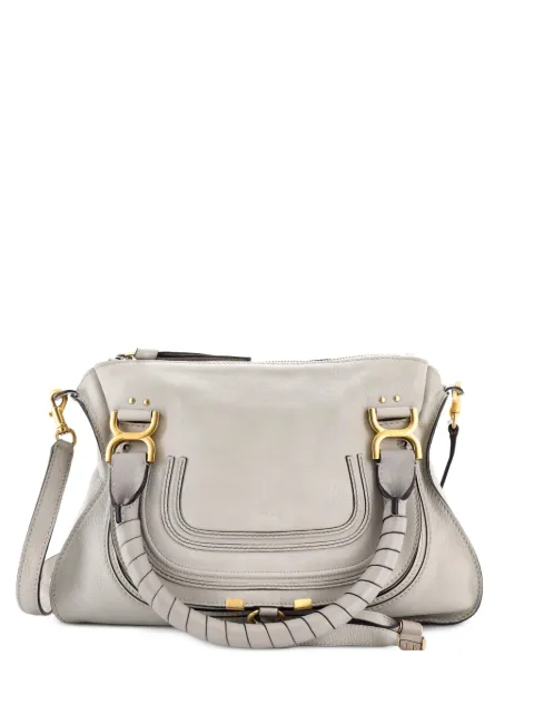 Chloé Pre-Owned Marcie Leather Medium satchel Grey DFDITVSWA7TYQPXV