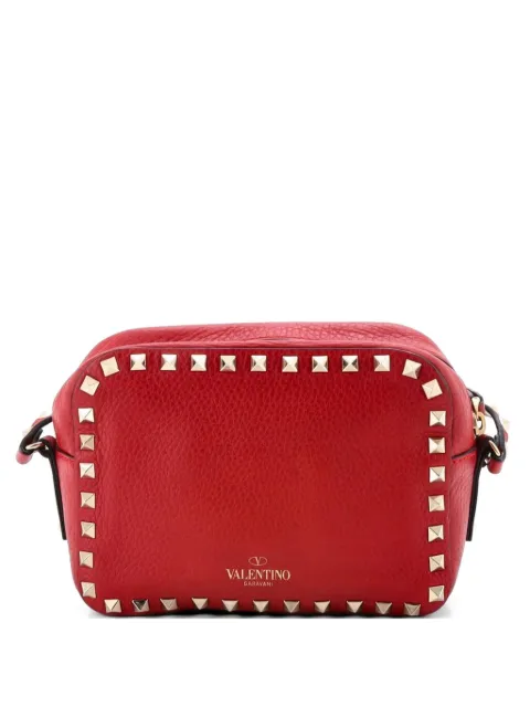 Valentino Garavani Pre-Owned Rockstud Camera Leather crossbody bag Red DB4RTCUNAB9B7KH4