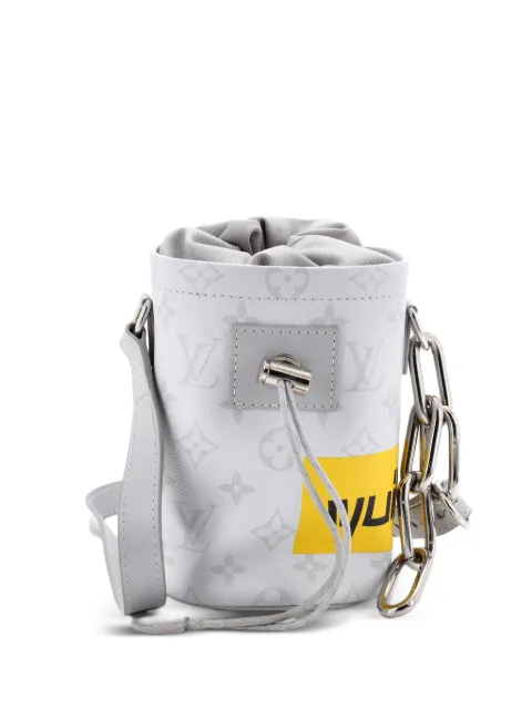 Louis Vuitton Pre-Owned Chalk Nano Bag Limited Edition Logo Story Monogram Canvas bucket bag Grey BN0KEVHG736K0049