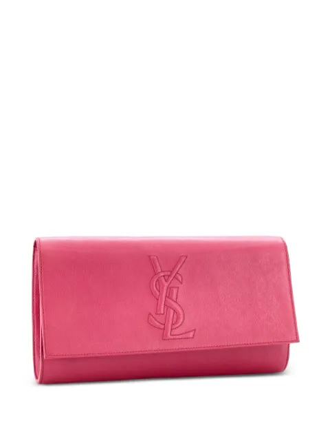 Saint Laurent Pre-Owned Belle de Jour Leather Large clutch bag Pink SNO7GJ7KT5DK8YUP