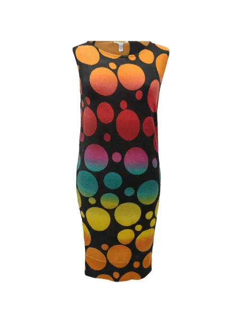 Diane Von Furstenberg Vintage polka dot-print shift dress Black RFCPUGBCL741674W