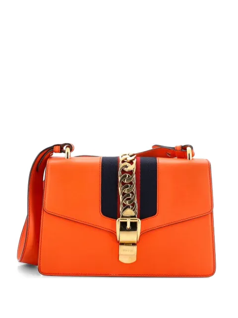 Gucci Pre-Owned Sylvie Leather Small shoulder bag Orange H03Y47OMD6A971PR