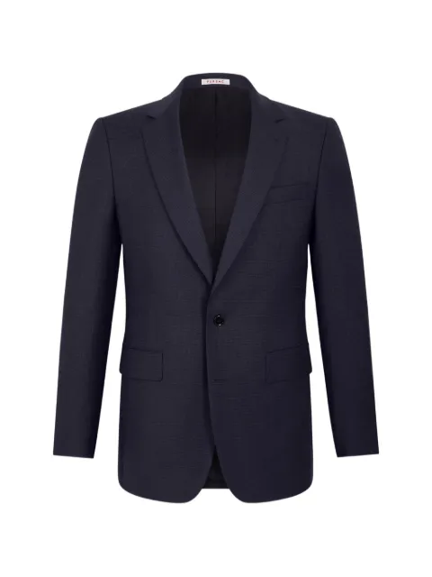 FURSAC checked-pattern wool blazer Blue FHPVE00297