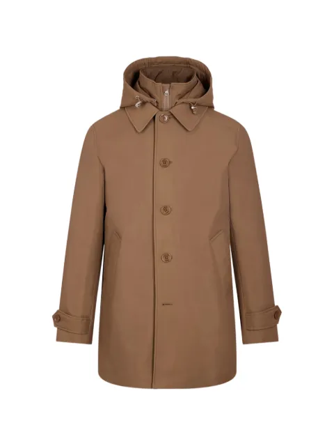 FURSAC hooded button-fastening parka Neutrals FHPOU00153