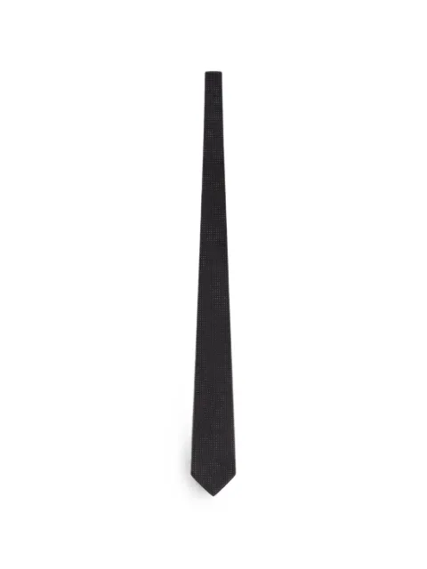 FURSAC micro-dot silk tie Black FHACR00143