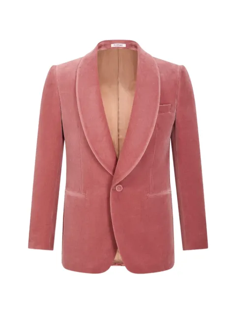 FURSAC shawl-lapel velvet blazer Pink FHPVE00296