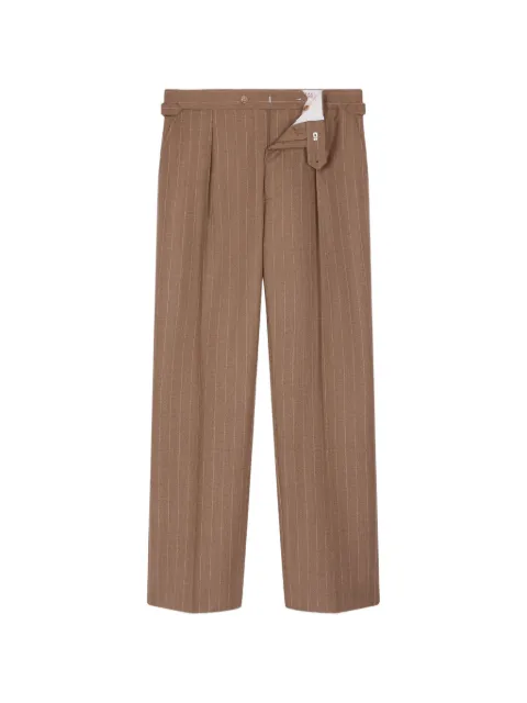 FURSAC pinstripe pleated trousers Brown FHPPA00263