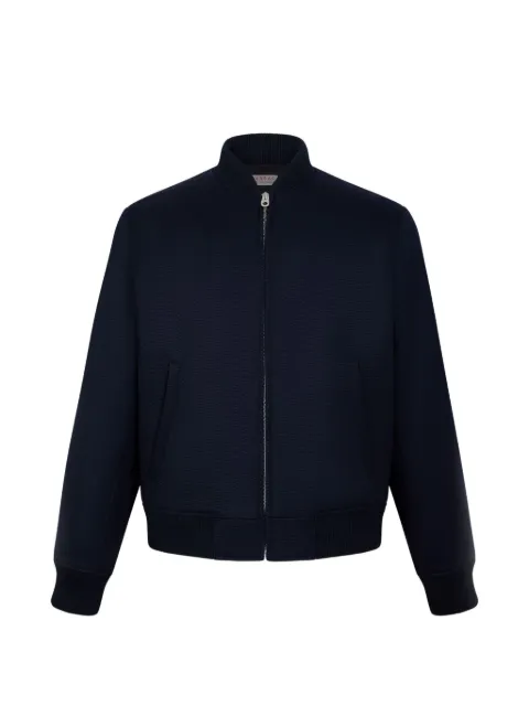 FURSAC zip-up ribbed-trim jacket Blue FHPBL00179