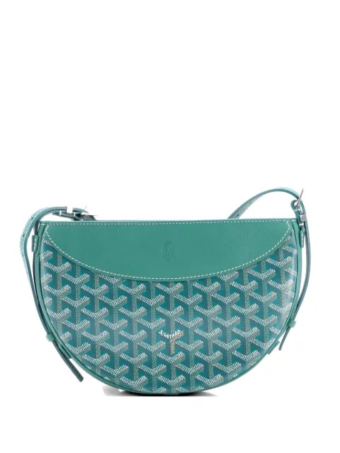 Goyard Pre-Owned Hirondelle Coated Canvas and Leather shoulder bag Green TZEXZ3V2BZNU8A66