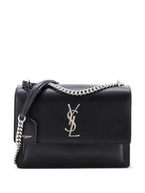 Saint Laurent Pre-Owned Sunset Leather Medium crossbody bag Black RNVQQKT36DKS2MLZ