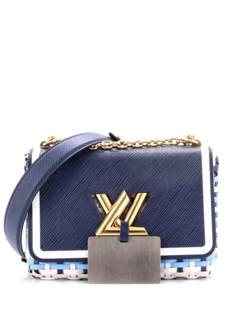 Louis Vuitton Pre-Owned Twist Guinguette Handbag Epi and Braided Leather MM crossbody bag Blue FQTJ2Q054DNFFWWG