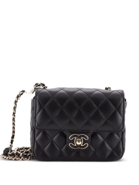 CHANEL Pre-Owned Candy Heart Flap Bag Quilted Lambskin Mini shoulder bag Black XFV9H30F1E3VJ8YW