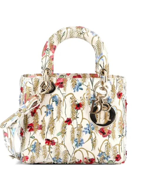Christian Dior Pre-Owned My ABCDior Lady Dior Bag Embroidered Printed Leather satchel Multicolour BHN843LQ3IXPDA76