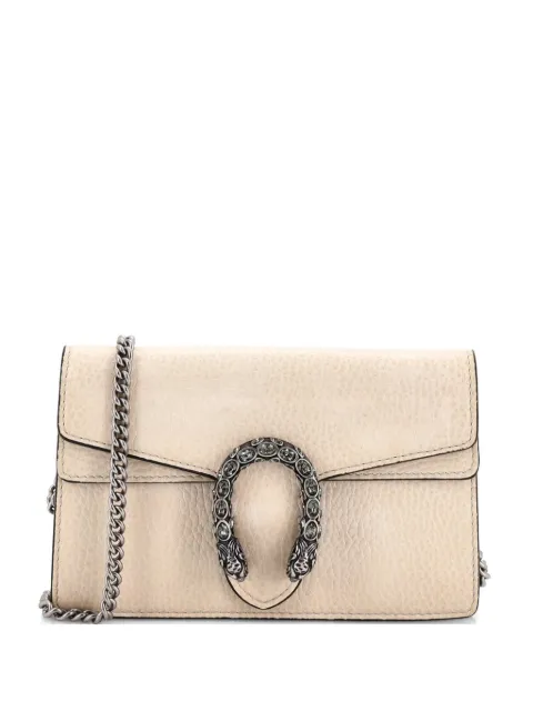 Gucci Pre-Owned Dionysus Bag Leather Super Mini clutch bag Neutrals 9V6I5N4OB2BJHM6D