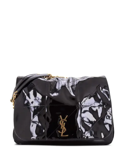 Saint Laurent Pre-Owned Jamie 4.3 Quilted Patent Large shoulder bag Black LUUGAUKUOSH1WFA2