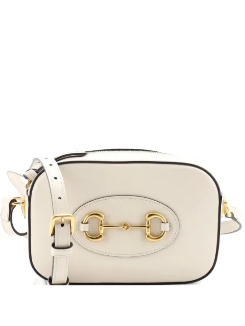 Gucci Pre-Owned Horsebit 1955 Camera Bag Leather Small crossbody bag White LNQ7AYOQDGN2LWLI