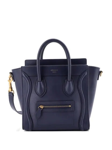 Celine Pre-Owned Luggage Bag Smooth Leather Nano crossbody bag Blue ID2BSA7WJ5NL53YU