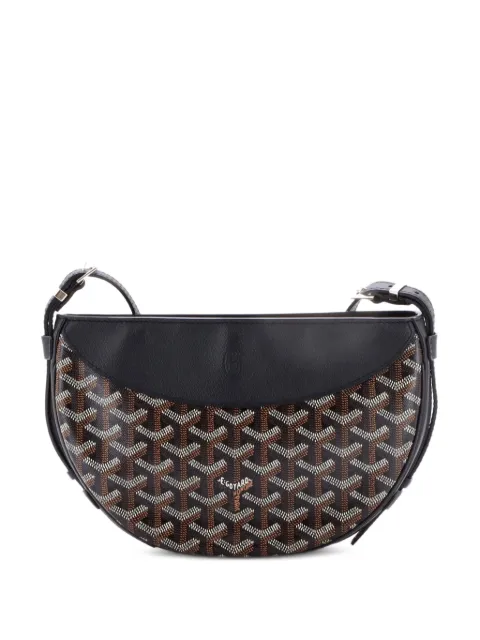 Goyard Pre-Owned Hirondelle Coated Canvas and Leather shoulder bag Black HJLNLXAVLAGRZ6XT