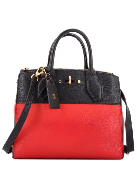Louis Vuitton Pre-Owned City Steamer Handbag Leather PM satchel Red GKMHOFLCS1WSTO1C