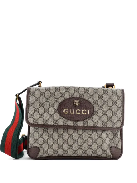 Gucci Pre-Owned Neo Vintage Flap Messenger GG Coated Canvas Medium crossbody bag Brown 15N55UKCSNGAQGPZ