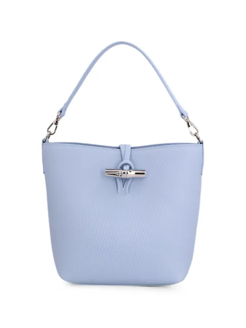 Longchamp mini Le Roseau leather shoulder bag Blue 10314HFPM66