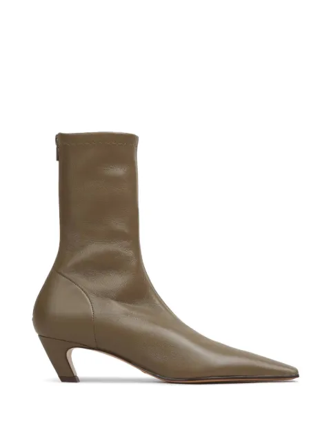 KHAITE Arizona square-toe ankle boots Brown F1122994
