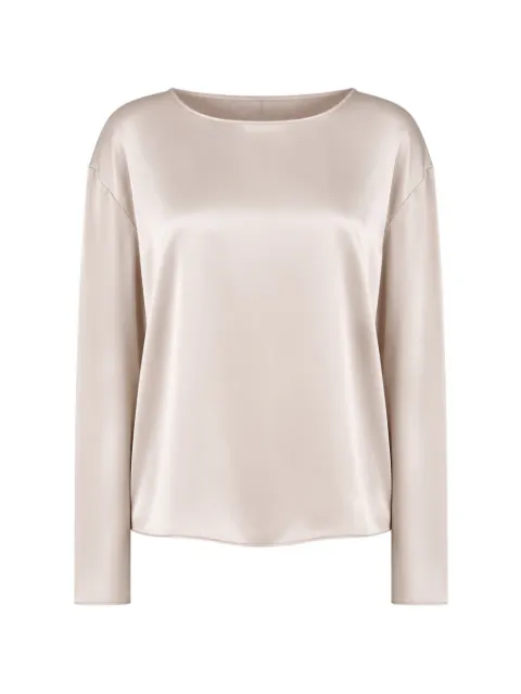 Emporio Armani satin long-sleeve blouse Neutrals EW002198AF17300