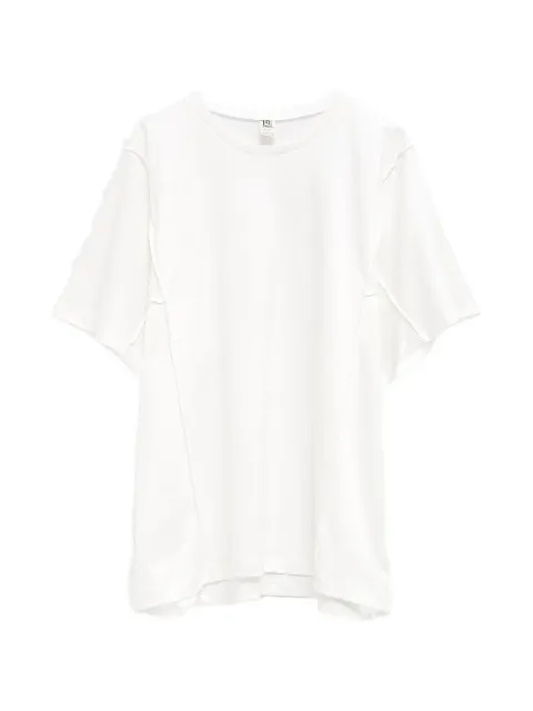 Baserange Poi seam-detail T-shirt White TTPOTRCSU26