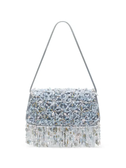 Cult Gaia Idalia bead-embellished shoulder bag Blue HDBSH3070BD3622