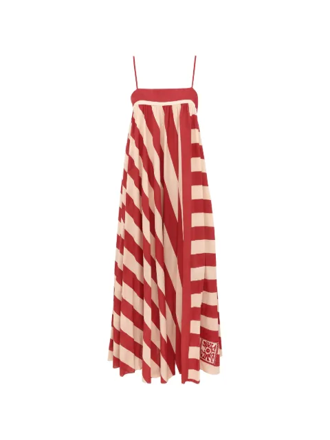 ZIMMERMANN Roselight stripe-print maxi dress Red 8441DSS264