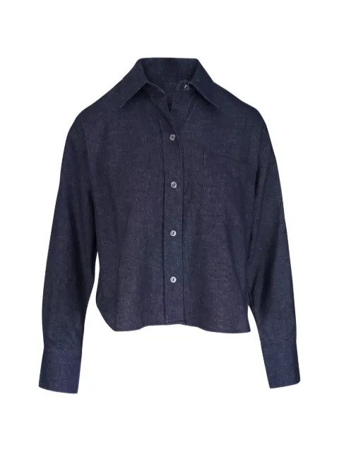 Vince chest-pocket cropped shirt Blue V171413199