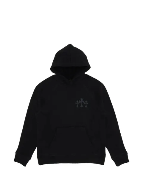 Chrome Hearts logo-embroidery hoodie Black CHRM1295