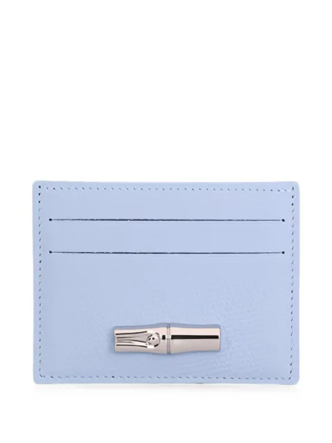 Longchamp Le Roseau leather card holder Blue L3218HFPM66