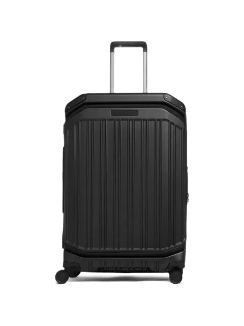 PIQUADRO ribbed four-wheel suitcase Black BV7246PQL