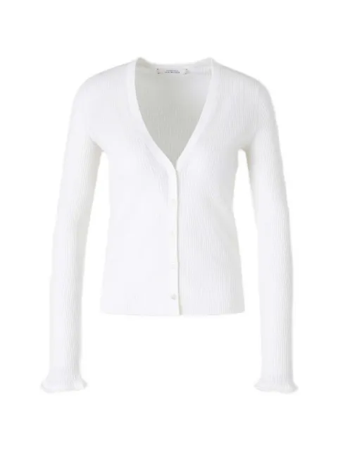 Dorothee Schumacher ribbed-knit V-neck cardigan White 262510