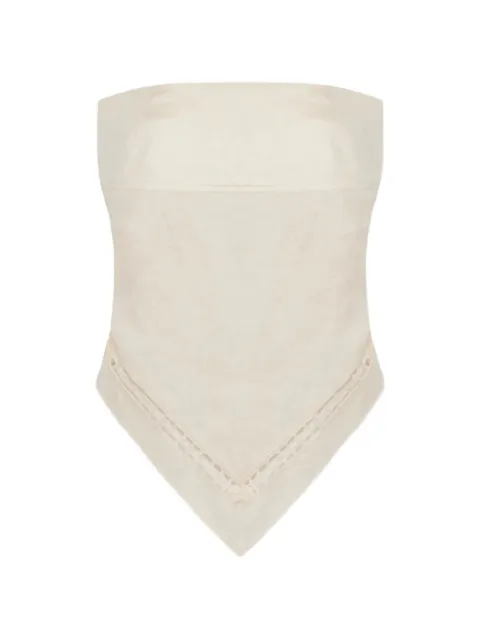SIMKHAI Lahni cutout strapless top Neutrals 3262003CL