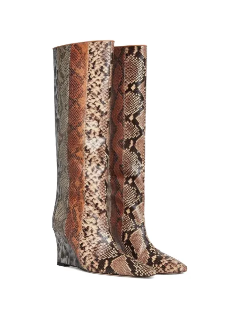 Cynthia Rowley snakeskin-effect wedge boots Brown 25S1SH01LE