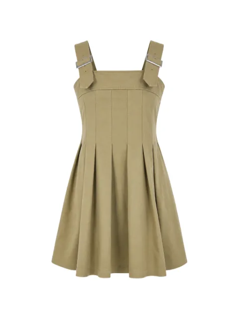 Comme Des Garçons Comme Des Garçons mini buckle-strap pleated dress Green ROA006