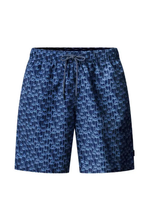 Hackett London palm-print swim shorts Blue HMB100054