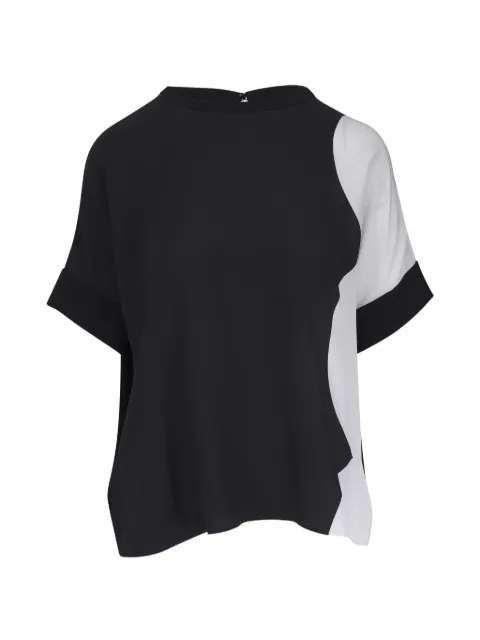 Akris two-tone blouse Black 7601513801312000911