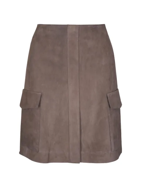 Akris suede mini skirt Brown 7601341526004417058