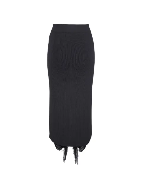 Akris fringe-detail knitted skirt Black 7601547300325015009