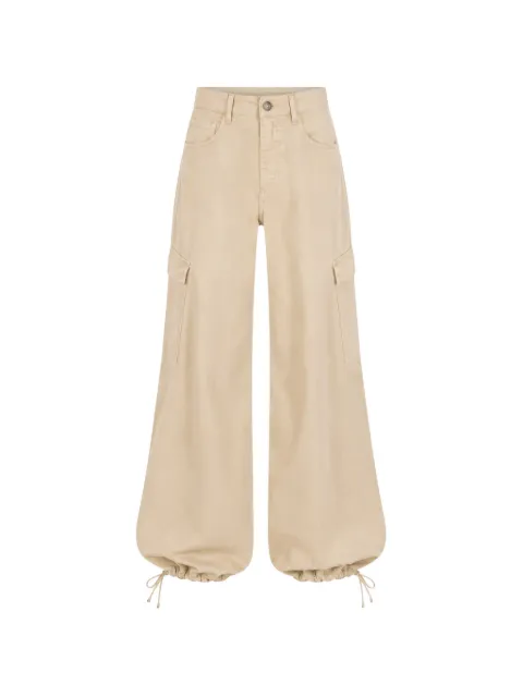 ICON DENIM drawstring-cuff cargo-pockets palazzo pants Neutrals LOTTIPT2050