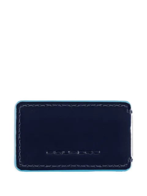 PIQUADRO logo-engraved leather money clip Blue PP4857B2