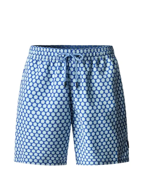 Hackett London seashell-print drawstring swim shorts Blue HMB100024