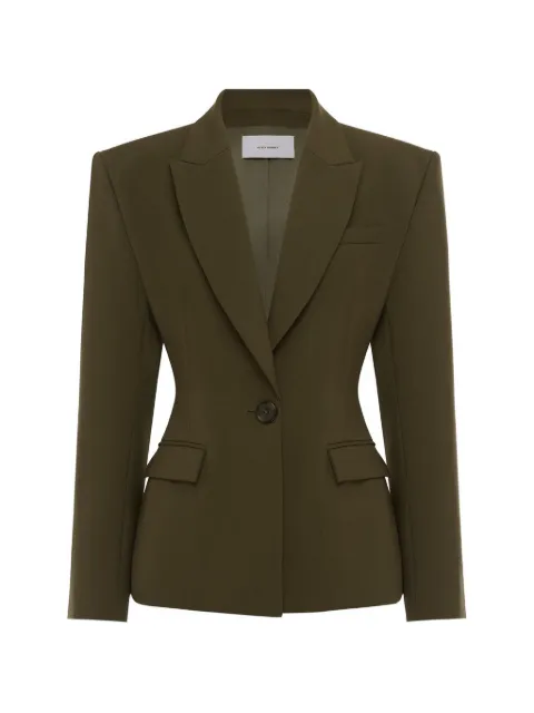 Alex Perry single-breasted peaked-lapel blazer Green J0164SS26