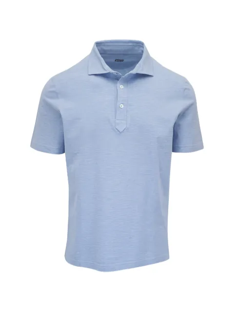 Fedeli short-sleeve knit polo shirt Blue TU000202US4