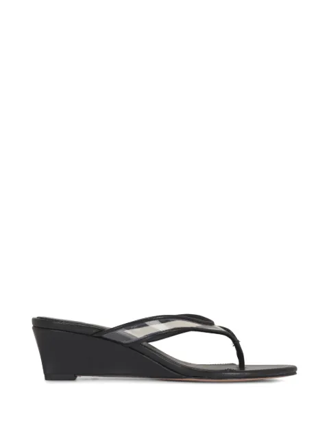 Veronica Beard Clea wedge-heel thong-strap sandals Black J9365M1900