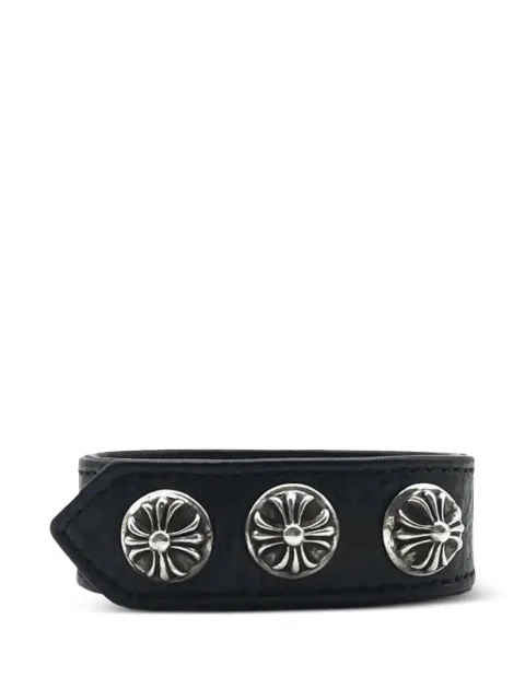 Chrome Hearts cross-button bracelet Black CHRM1291